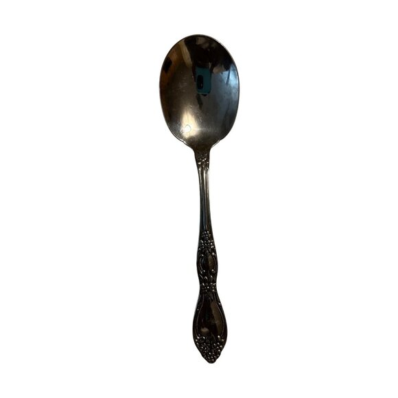 Oneida Silver Huntington Stainless Flower Pattern sugar Spoon glossy floral - Picture 2 of 4